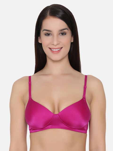 Clovia Padded Non-Wired Multiway T-Shirt Bra, Purple