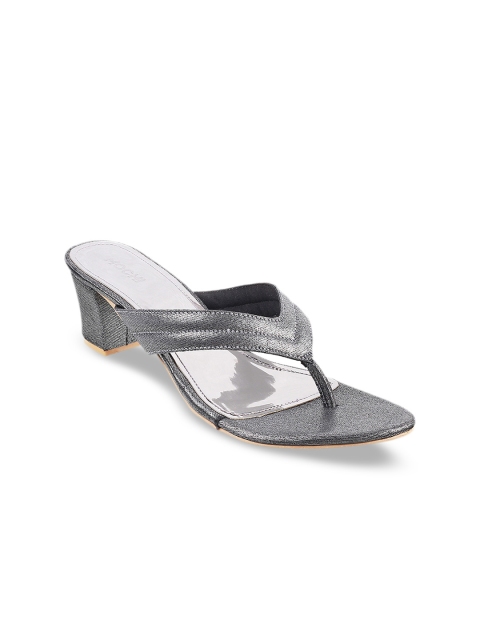 Mochi Women Grey Solid Heels