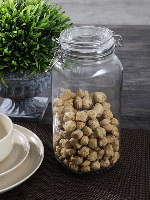 Pure Home and Living Set of 2 Transparent Glass Jar