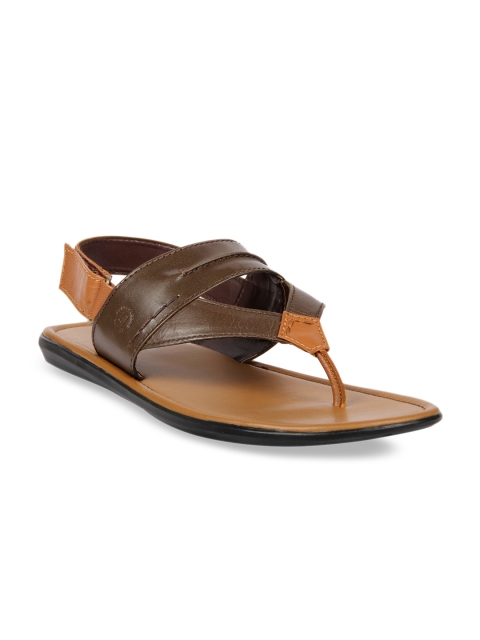 Franco Leone Men Brown Leather Sandals