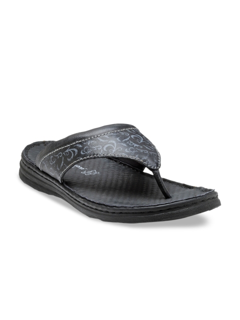 Franco Leone Men Black Printed Slip-On
