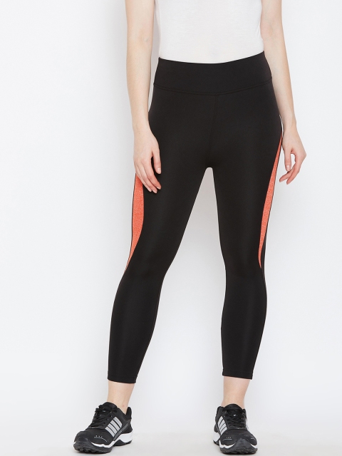 CHROME & CORAL Women Black Solid Tights