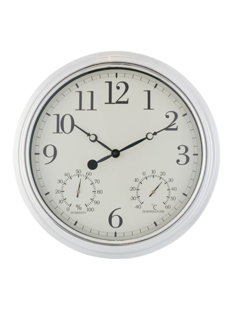 Living Essence White Round Solid Analogue Wall Clock