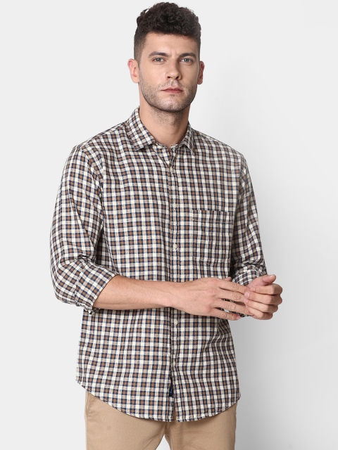 CAVALLO by Linen Club Men Cotton Linen Brown & Navy Blue Regular Fit Checked Casual Shirt
CAVALLO by Linen Club Men Cotton Linen Brown & Navy Blue Regular Fit Checked Casual Shirt