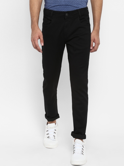 Mufti Men Black Skinny Fit Mid-Rise Clean Look Stretchable Jeans