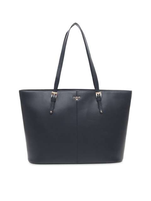 Da Milano Navy Blue Printed Leather Shoulder Bag