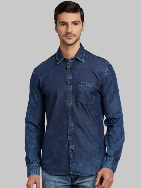 Parx Men Blue Slim Fit Solid Casual Shirt 
Parx Men Blue Slim Fit Solid Casual Shirt