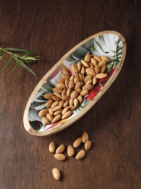 Dennmark Multicoloured Handcrafted Wooden Serving Tray, Multi