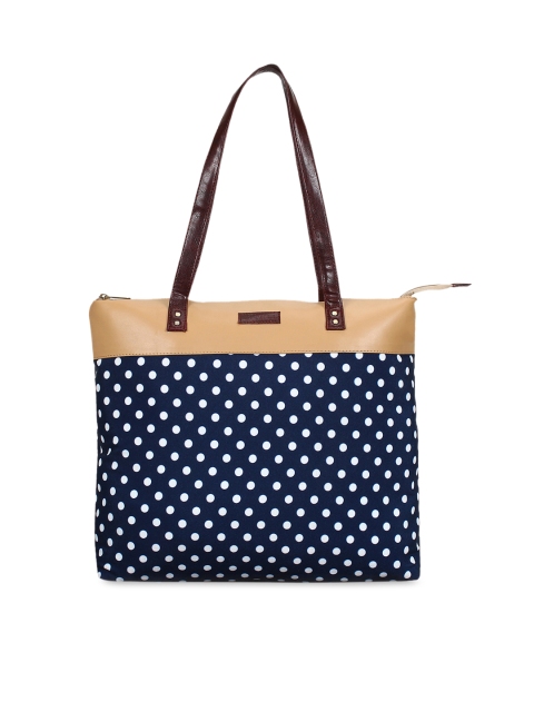 Lychee bags Women Navy Blue & White Printed Shoulder Bag
