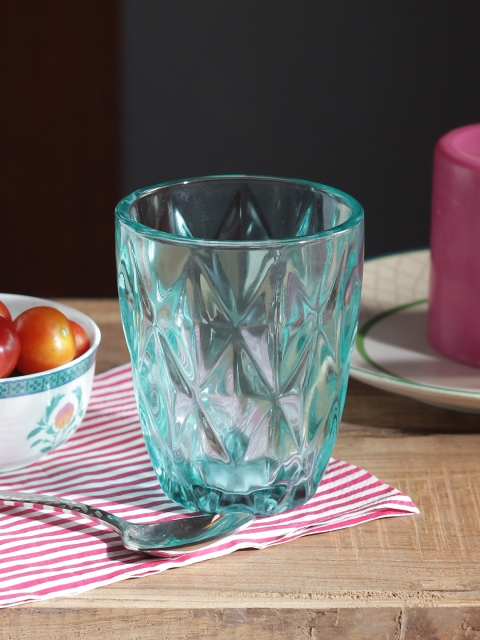 India Circus by Krsnaa Mehta Turquoise Blue Solid Water or Juice Glass