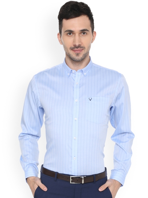 Allen Solly Men Blue Sport Slim Fit Striped Formal Shirt