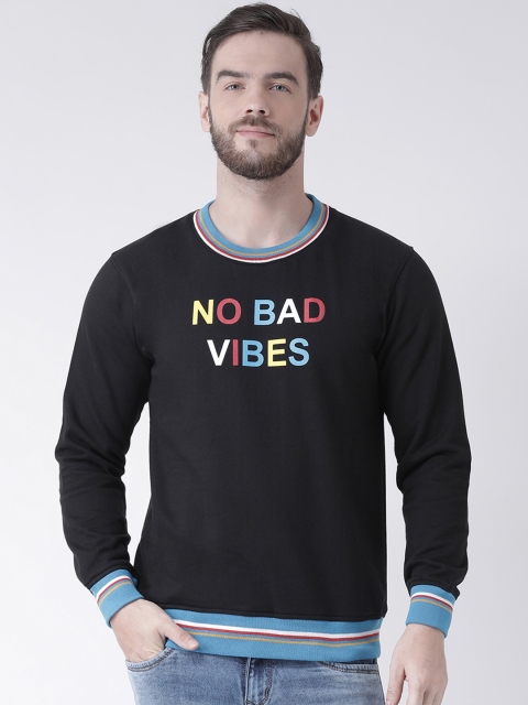 GRIFFEL Men Black Printed Sweatshirt