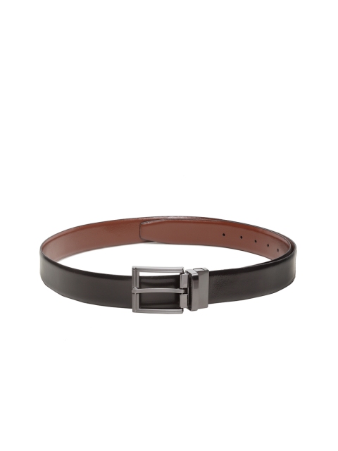 Teakwood Leathers Men Black Leather Solid Belt