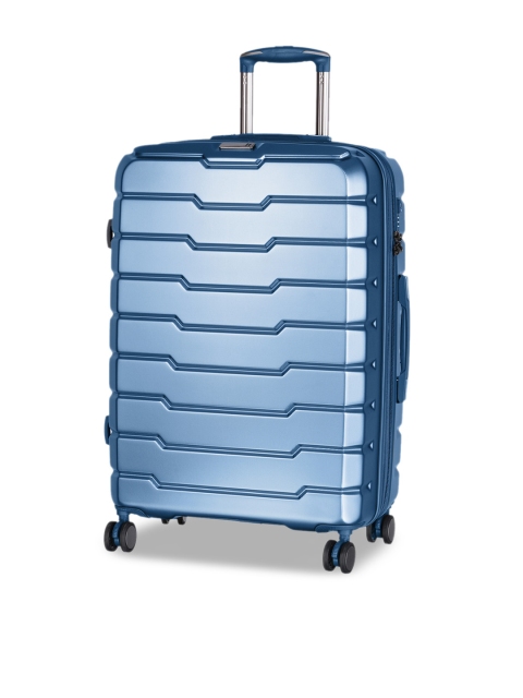 IT Luggage Blue Solid Prosperous Hard-Sided Cabin Trolley Bag