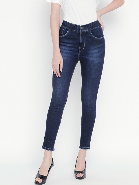 PURPLE WATER Women Blue Slim Fit High-Rise Clean Look Stretchable Jeans