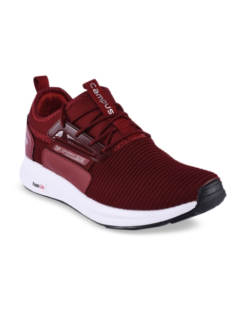 Campus Men Maroon Mesh Running Shoes