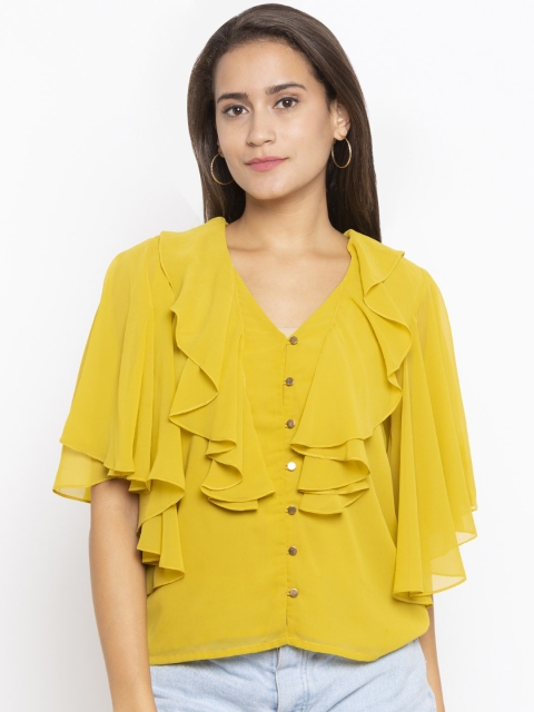 Iti Women Yellow Solid Top