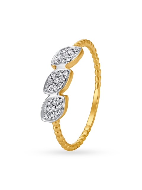 Mia by Tanishq Women 14KT Yellow Gold Diamond Finger Ring