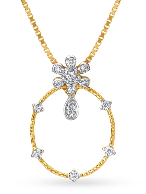 Mia by Tanishq 14KT Yellow Gold Diamond Pendant