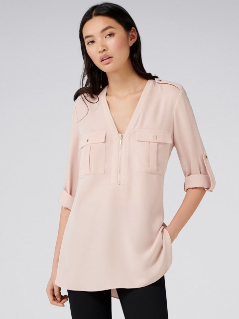 Forever New Women Pink Solid Shirt Style Top