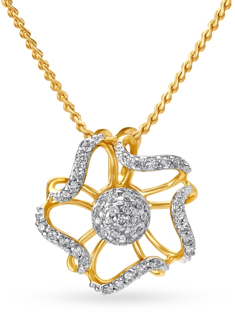 Mia by Tanishq 14KT Yellow Gold Diamond Pendant