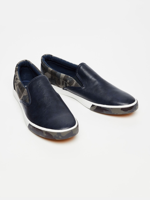 Forca by Lifestyle Men Navy Blue Solid Slip-On Sneakers