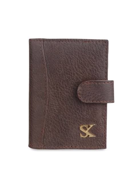 STYLER KING Men Brown Leather Card Holder