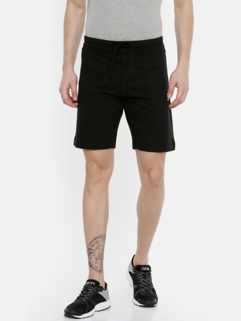 Azani Men Black Solid Regular Fit Sports Shorts