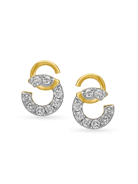Mia by Tanishq 14KT Yellow Gold Diamond Stud Earrings