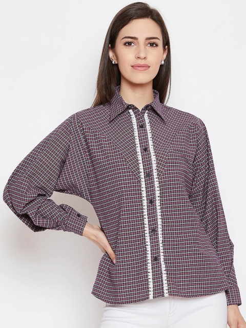 FABNEST Women Multicoloured Regular Fit Checked Casual Shirt, Multi