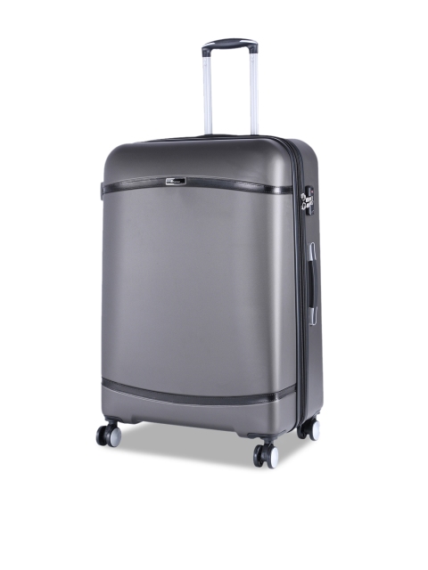 IT luggage Grey Textured Hard-Side Large Trolley Bag