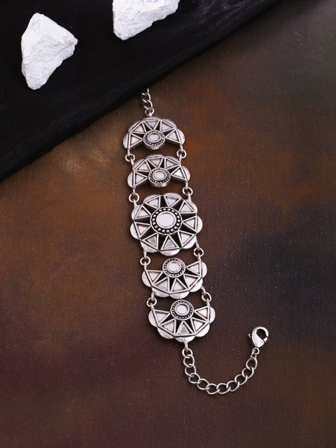 Studio Voylla Silver-Plated Handcrafted Link Bracelet