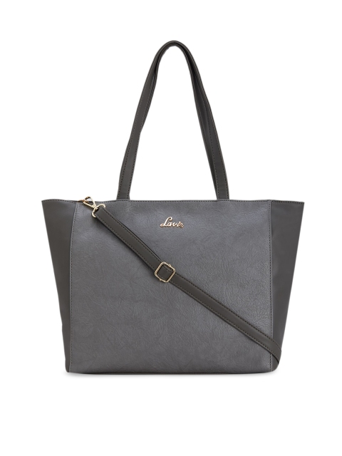 Lavie Grey Solid Shoulder Bag