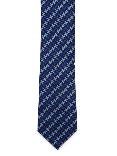 Calvadoss Blue Woven Design Broad Tie