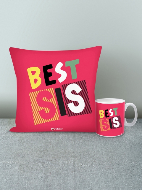 Archies Red Best Sis Rakhi Combo Gift Set