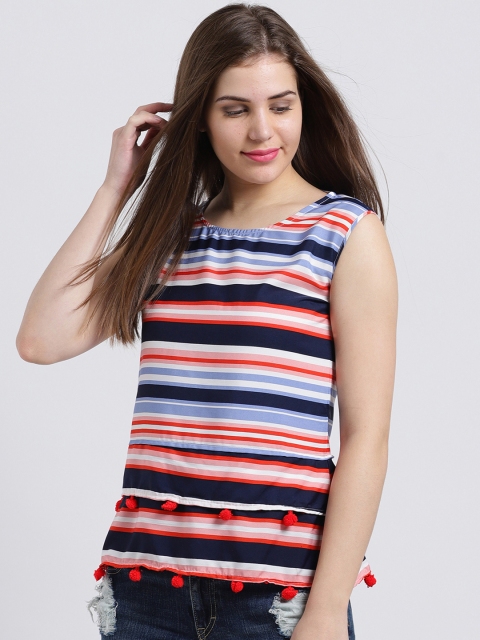 Sibi Women Multicoloured Candy Striped Top, Multi
