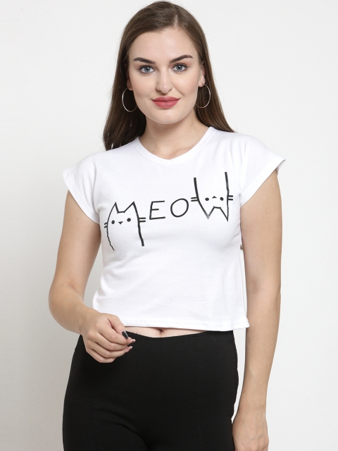 Everlush Women White Printed Top