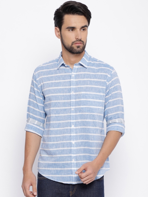CAVALLO by Linen Club Men Cotton Linen Blue & White Regular Fit Striped Casual Shirt
CAVALLO by Linen Club Men Cotton Linen Blue & White Regular Fit Striped Casual Shirt