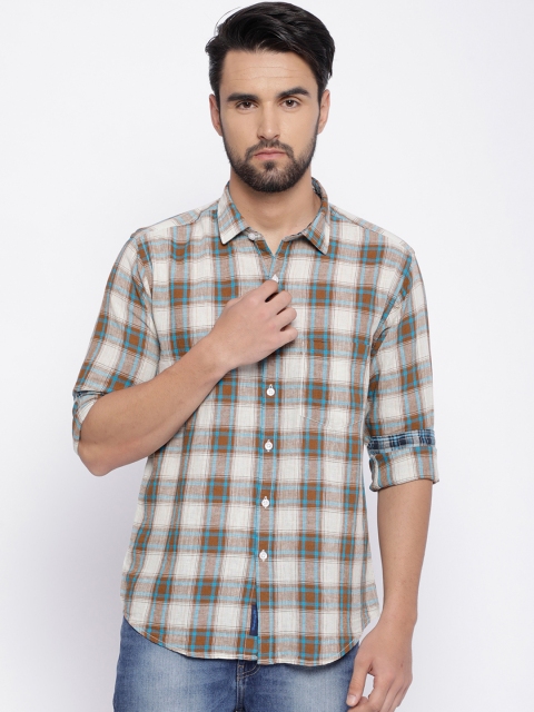 CAVALLO by Linen Club Men Cotton Linen Brown & Blue Regular Fit Checked Casual Shirt
CAVALLO by Linen Club Men Cotton Linen Brown & Blue Regular Fit Checked Casual Shirt