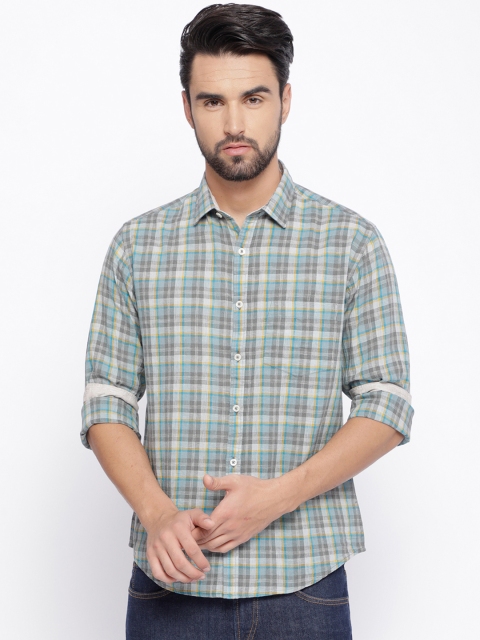 CAVALLO by Linen Club Men Cotton Linen Green & Off-White Regular Fit Checked Casual Shirt
CAVALLO by Linen Club Men Cotton Linen Green & Off-White Regular Fit Checked Casual Shirt