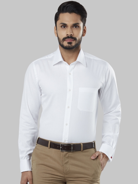 Raymond Men White Regular Fit Solid Formal Shirt