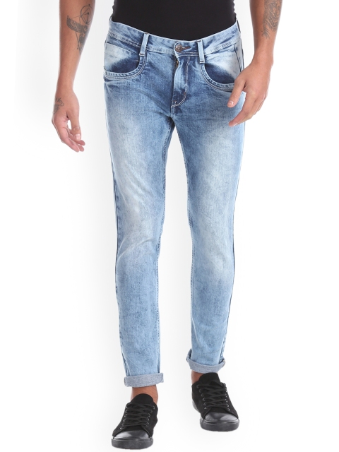 RUF & TUF Men Blue Slim Fit Mid-Rise Clean Look Stretchable Jeans