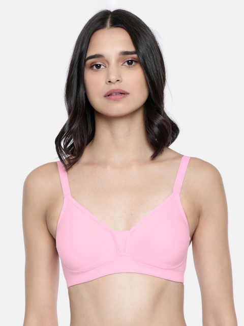 Lady Love Pink Solid Non-Wired Non Padded Everyday Bra LLBR2013