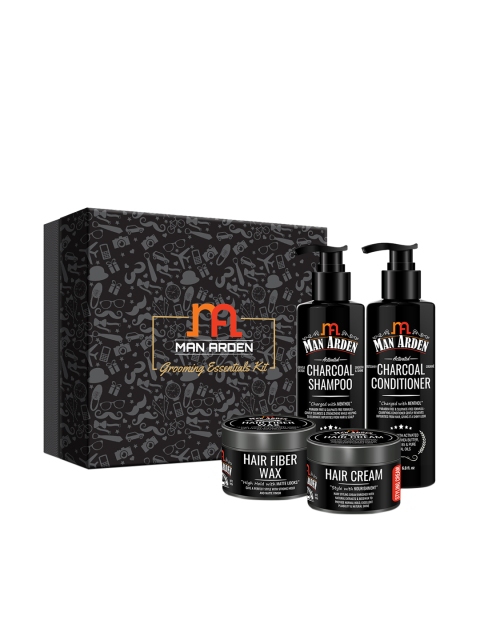 Man Arden Charcoal Shampoo & Conditioner & Hair Cream & Hair Fiber Wax
