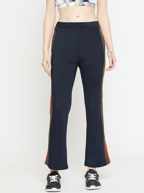 PERFKT-U Women Navy Blue Solid Track Pant