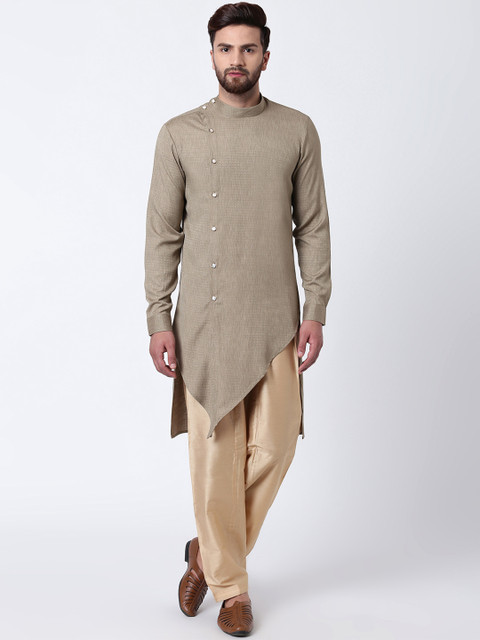 I Know Men Khaki Solid Straight Asymmetric Kurta
I Know Men Khaki Solid Straight Asymmetric Kurta