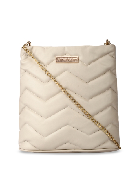 Berrypeckers Beige Solid Sling Bag