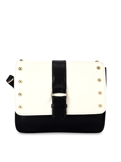 Berrypeckers White & Black Colourblocked Sling Bag