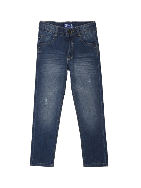 612 league Boys Blue Regular Fit High-Rise Low Distress Jeans