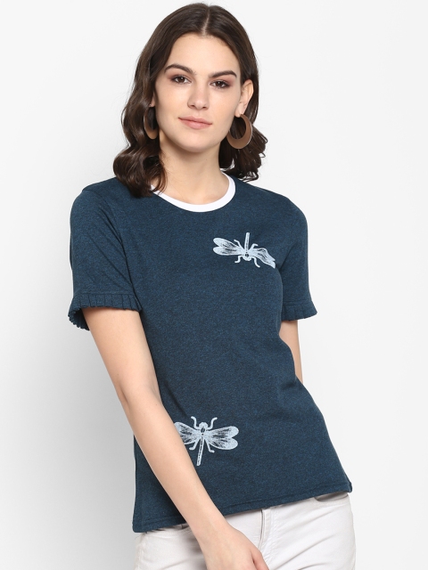 Lady Stark Women Blue Printed Top